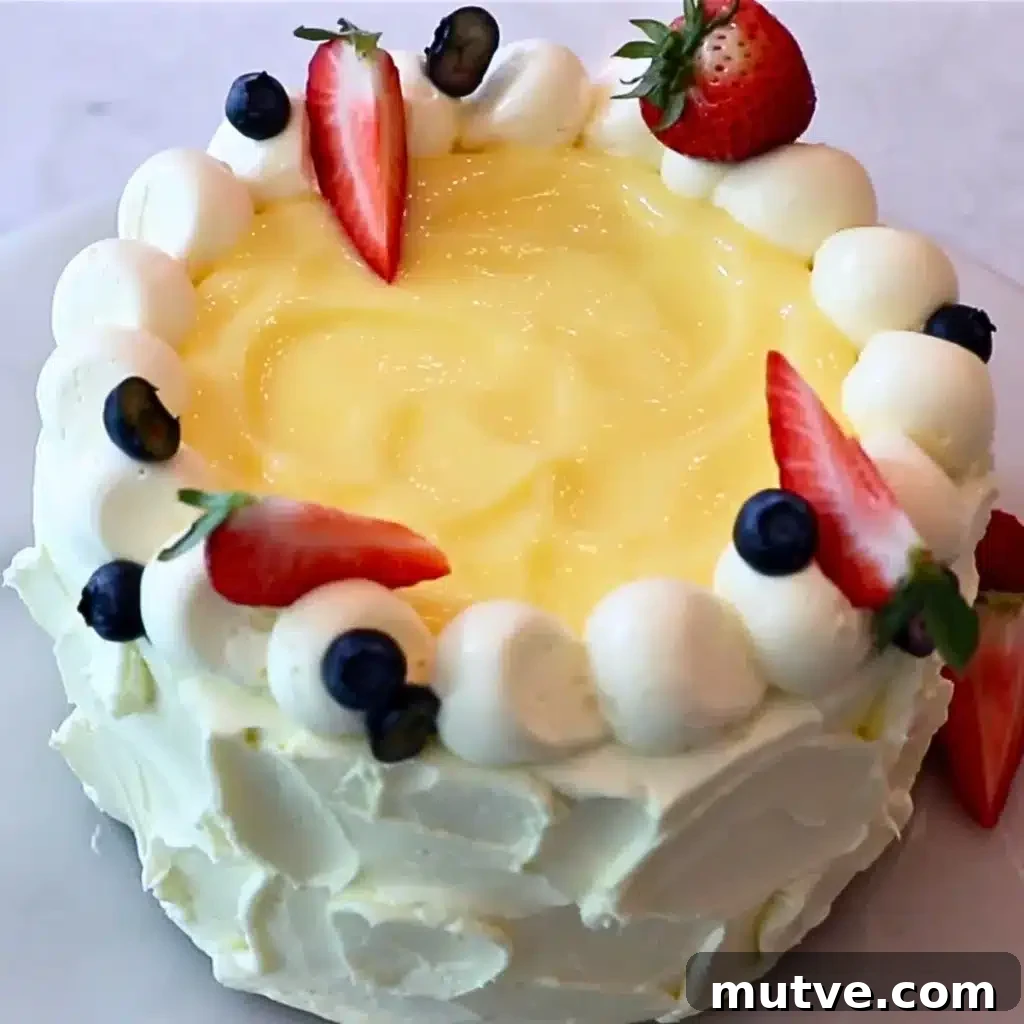 How to Frost a Cake: Step-by-Step for Smooth Icing 24 a whole lemon cake with lemon curd