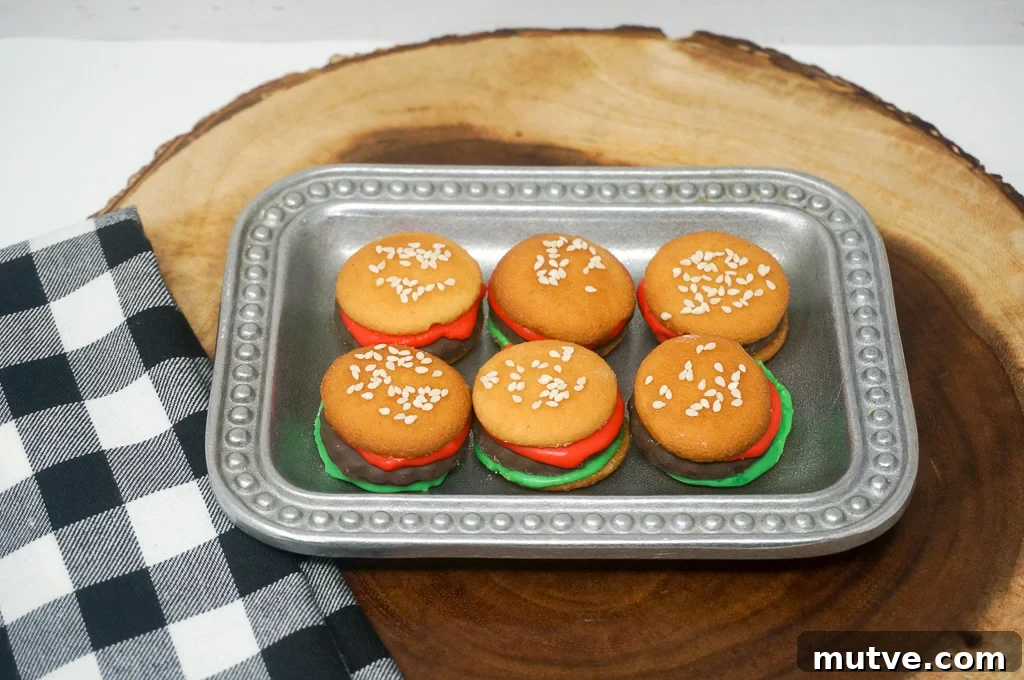 How to Make Burger-Shaped Cookies 4 Hamburger Cookies