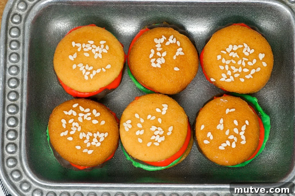 How to Make Burger-Shaped Cookies 5 Hamburger Cookies