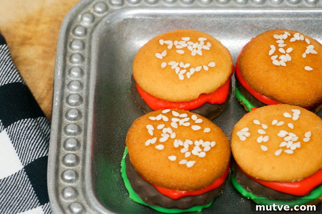 How to Make Burger-Shaped Cookies 6 Hamburger Cookies