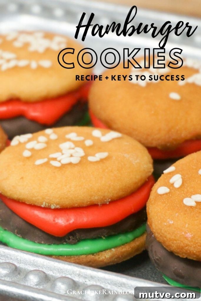 How to Make Burger-Shaped Cookies 7 Hamburger Cookies