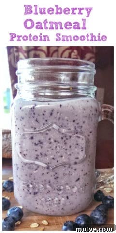 Blueberry Oatmeal Protein Smoothie