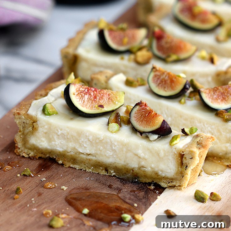Fig Mascarpone Tart with Pistachio Black Pepper Crust