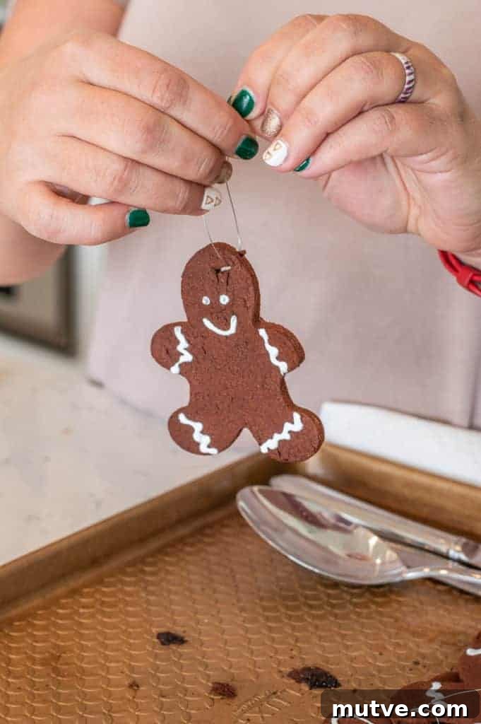 DIY gingerbread ornaments