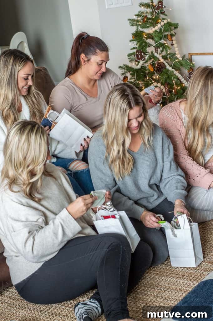 Girls opening up Hygge christmas presents