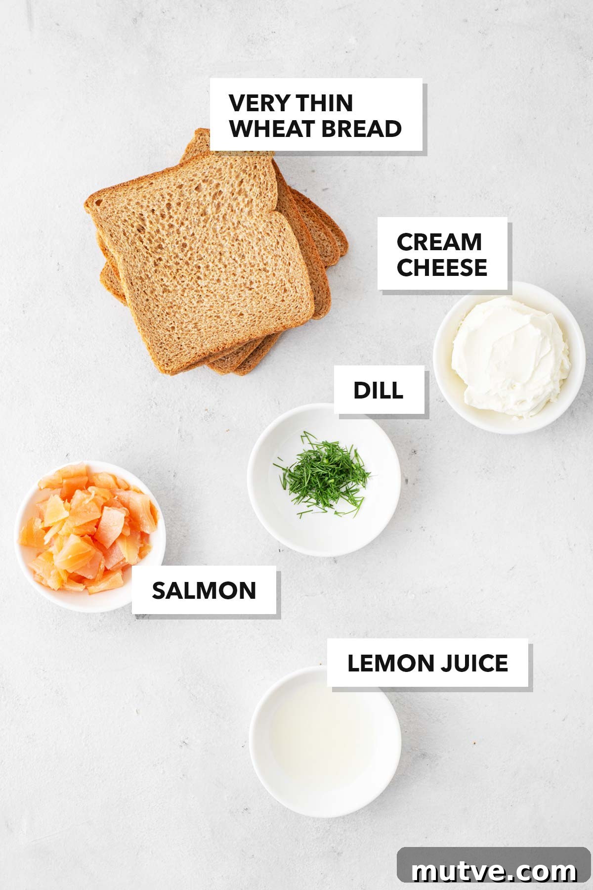 Smoked Salmon Tea Sandwiches Recipe with Cream Cheese and Dill 4 Ingredients for Smoked Salmon Tea Sandwiches.