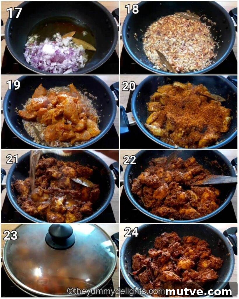 step by step image collage of making the chicken sukka