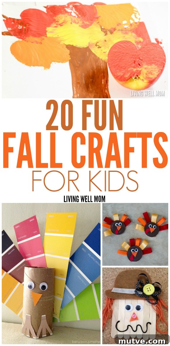 20 Creative Fall Crafts Kids Will Love 2 20 Fall Crafts for Kids - from nature projects with leaves, pinecones, and apples to Thanksgiving and turkey theme crafts, there’s lots of fun activities here