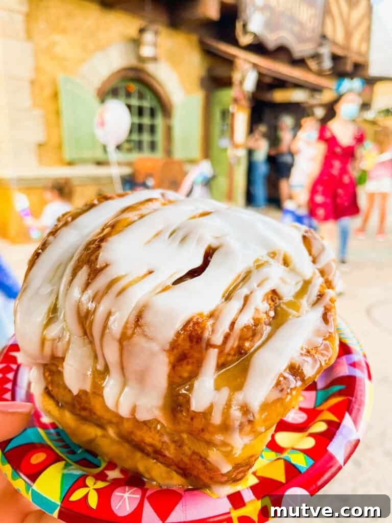 the warm cinnamon roll from Gaston's Tavern.