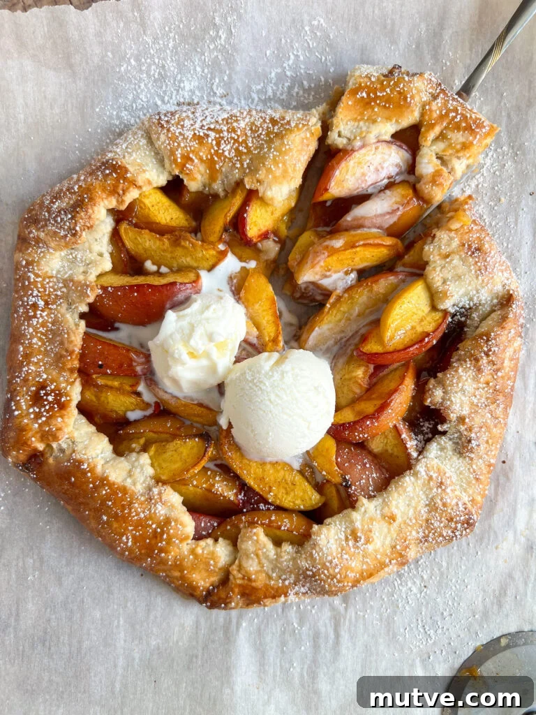 Rustic Peach Galette Recipe with Honey and Almonds 13 Peach galette final