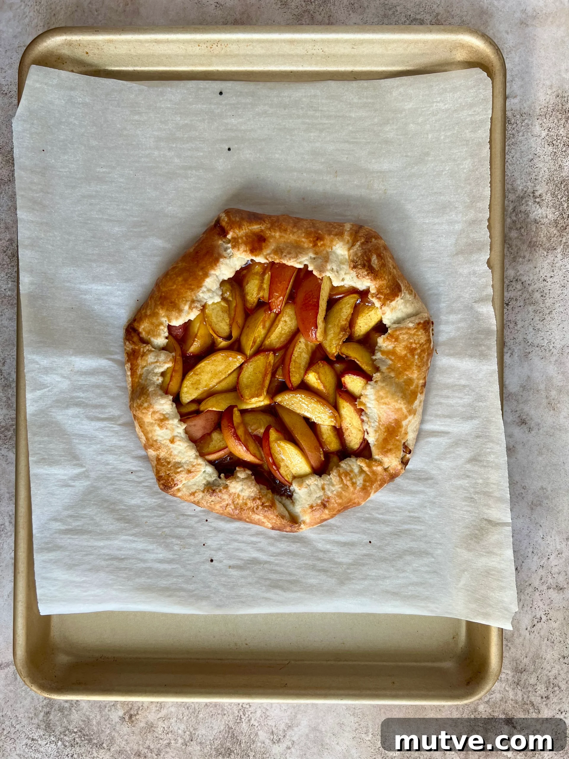 Rustic Peach Galette Recipe with Honey and Almonds 10 Peach galette served