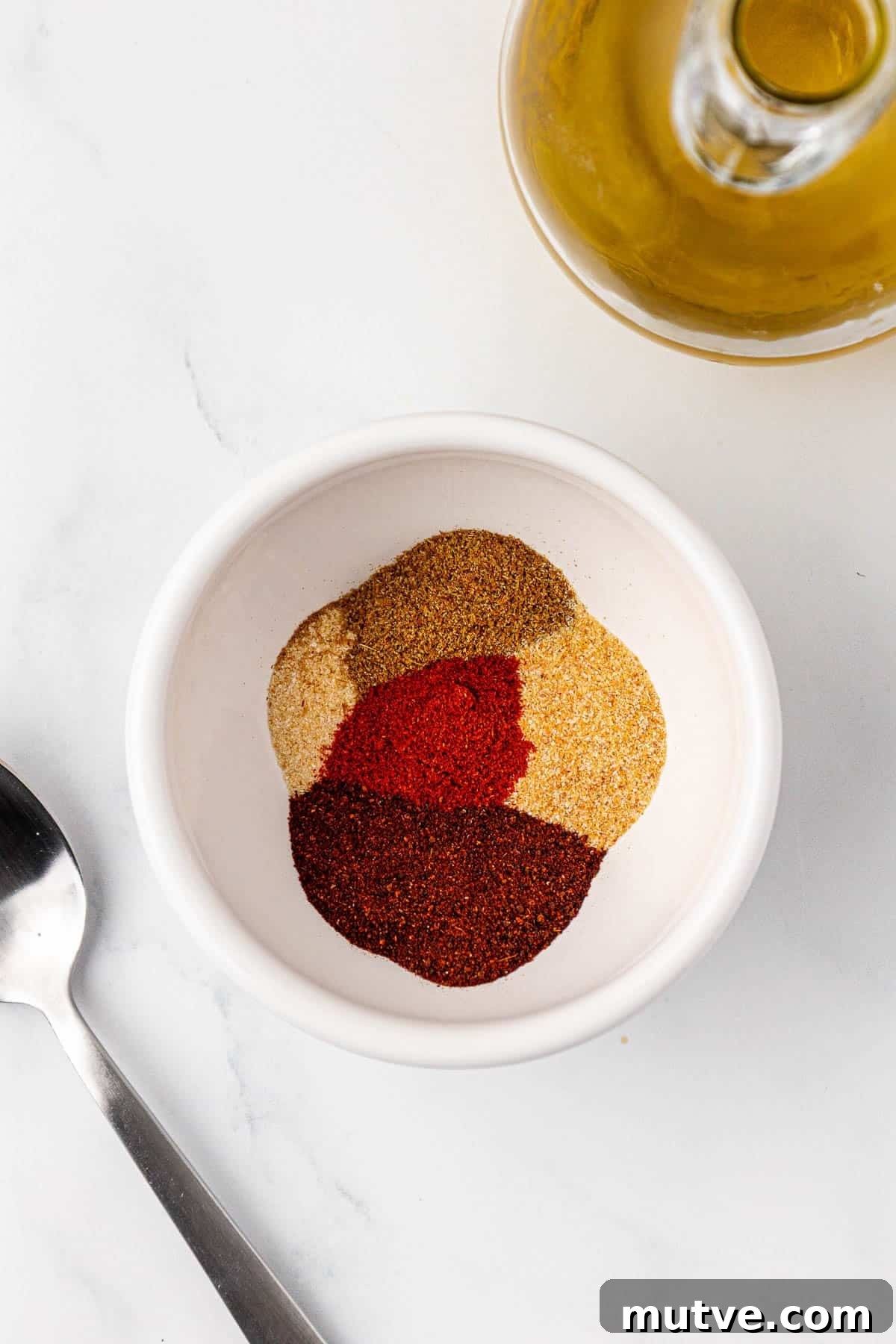 How to Make Portobello Mushroom Fajitas with Peppers and Onions 7 fajita spice mix in a small bowl