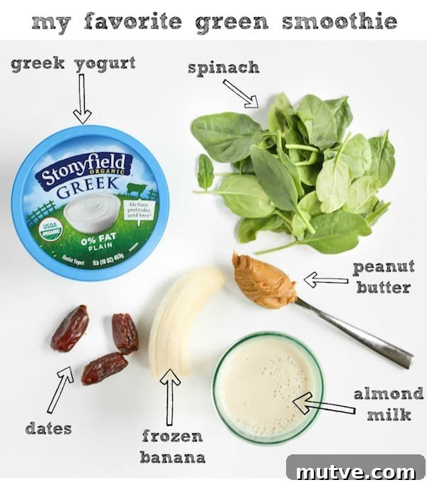 Creamy Spinach and Kale Green Smoothie Recipe 2 My Favorite Green Smoothie