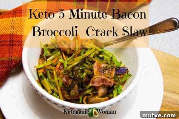 Fast Keto Bacon Broccoli Crack Slaw recipe