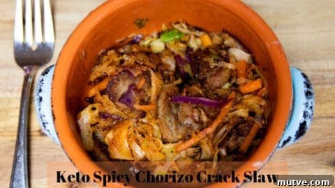 Family friendly low carb chorizo crack slaw