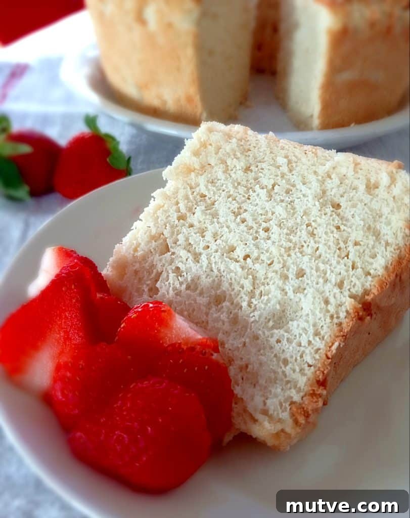 Classic Amish Angel Food Cake Recipe from Scratch 5 Amish angel food cake and strawberries
