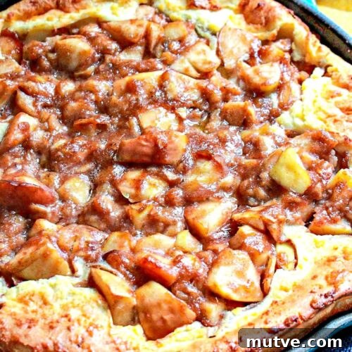 Cinnamon-Spiced Apple and Banana Dutch Baby Pancake 2 Dutch Baby before baking