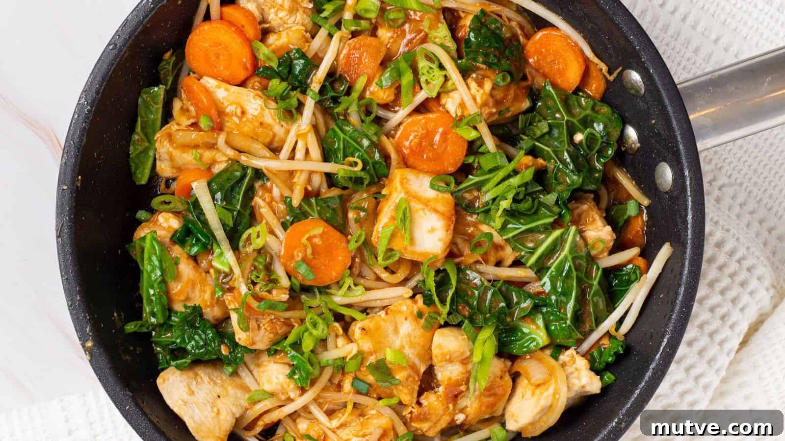 40 End-of-Summer Cookout Recipes to Celebrate Summer's Finale 11 Stir-fried chicken chop suey in a skillet.