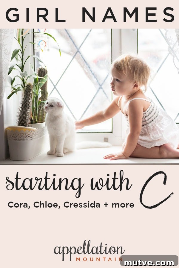 Girl names starting with C illustration