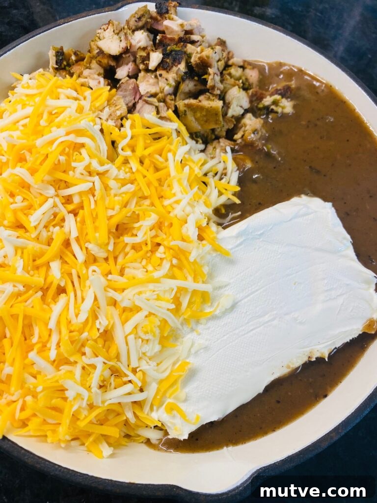 Spicy Caribbean Jerk Chicken Dip Recipe 3 dip before mixing together