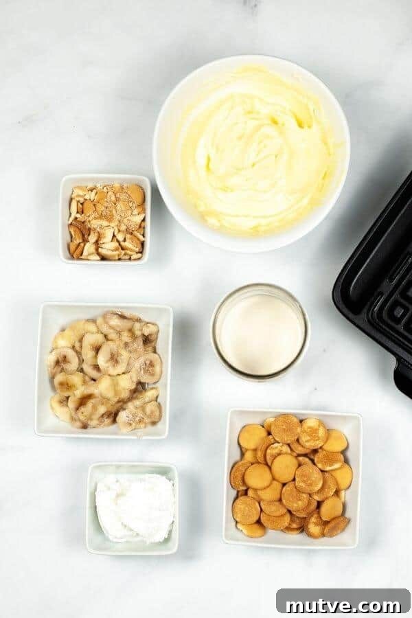 The prepared mix with the toppings of the dessert.
