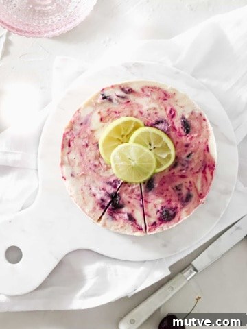 Vegan Cherry Lime Cheesecake