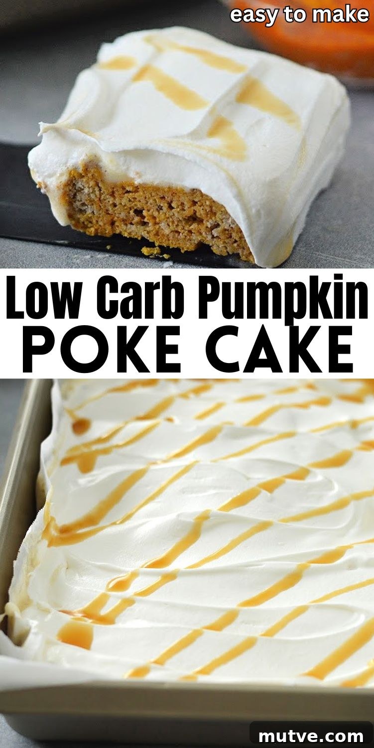 Keto Pumpkin Poke Cake with Cream Cheese Glaze 10 Low-Carb Pumpkin Poke Cake