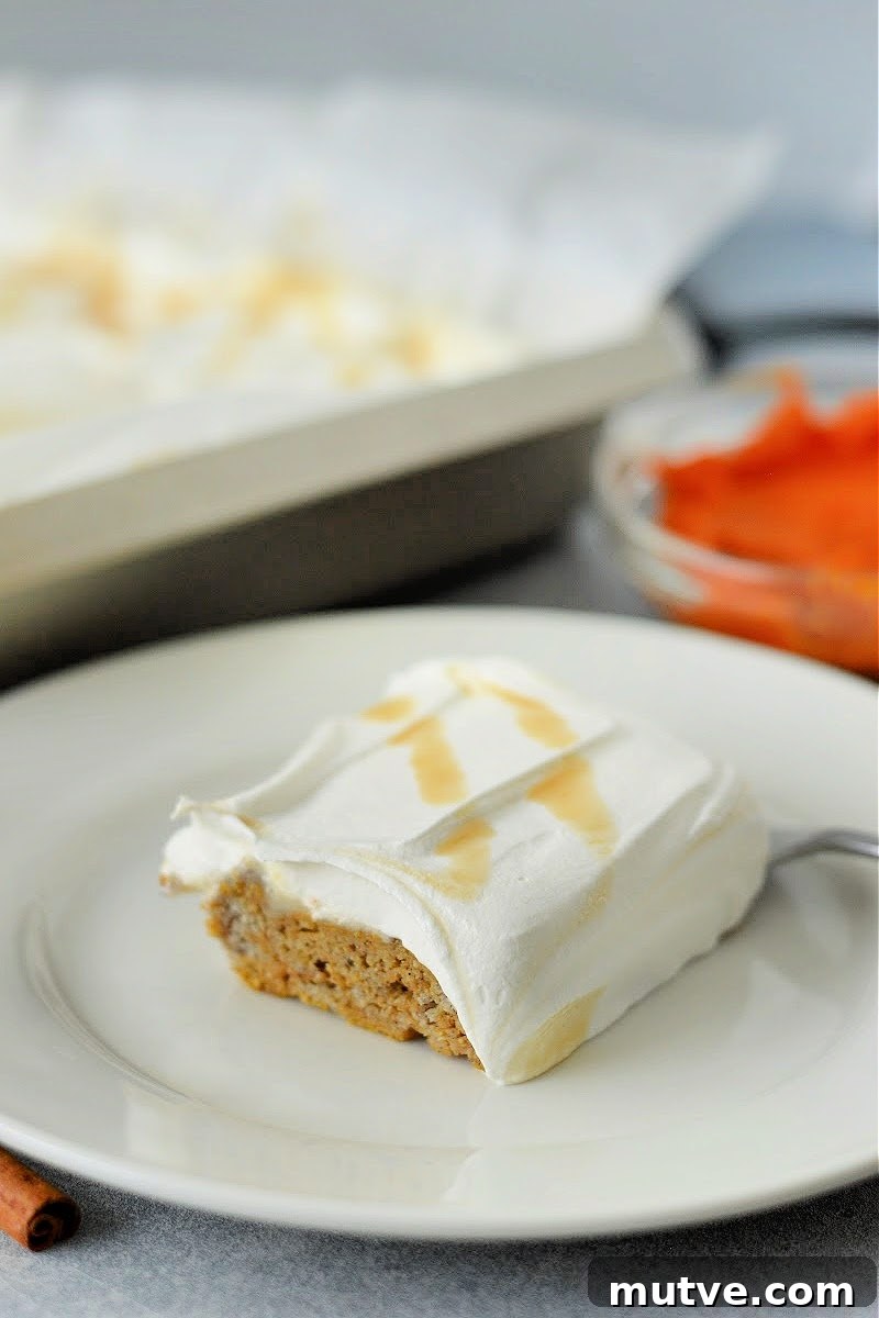 Keto Pumpkin Poke Cake with Cream Cheese Glaze 3 Low-Carb Pumpkin Poke Cake