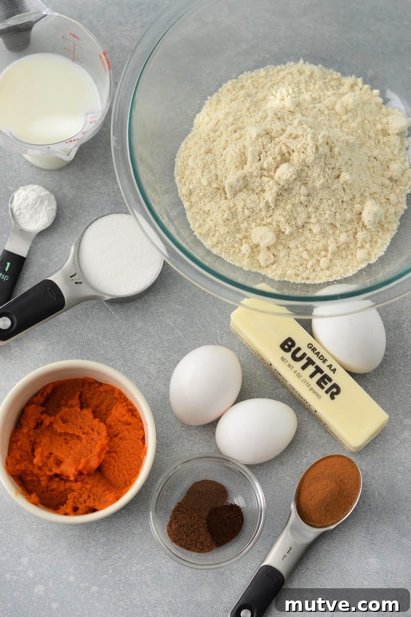 Keto Pumpkin Poke Cake with Cream Cheese Glaze 8 Low-Carb Pumpkin Poke Cake Ingredients