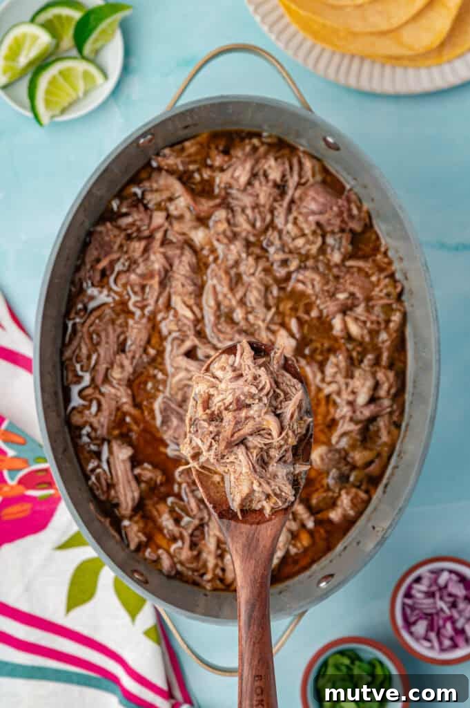 Slow Cooker Pulled Pork Tacos in the crockpot 