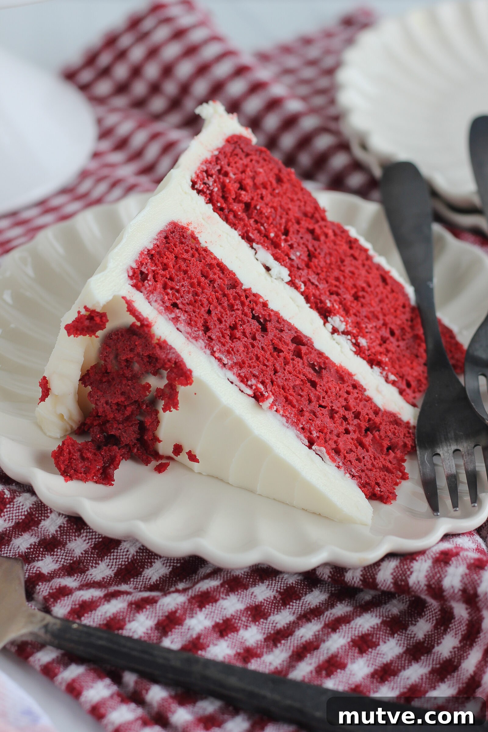 Decadent Red Velvet Cake with Almond Cream Cheese Buttercream 4 Mixing bowls and batter