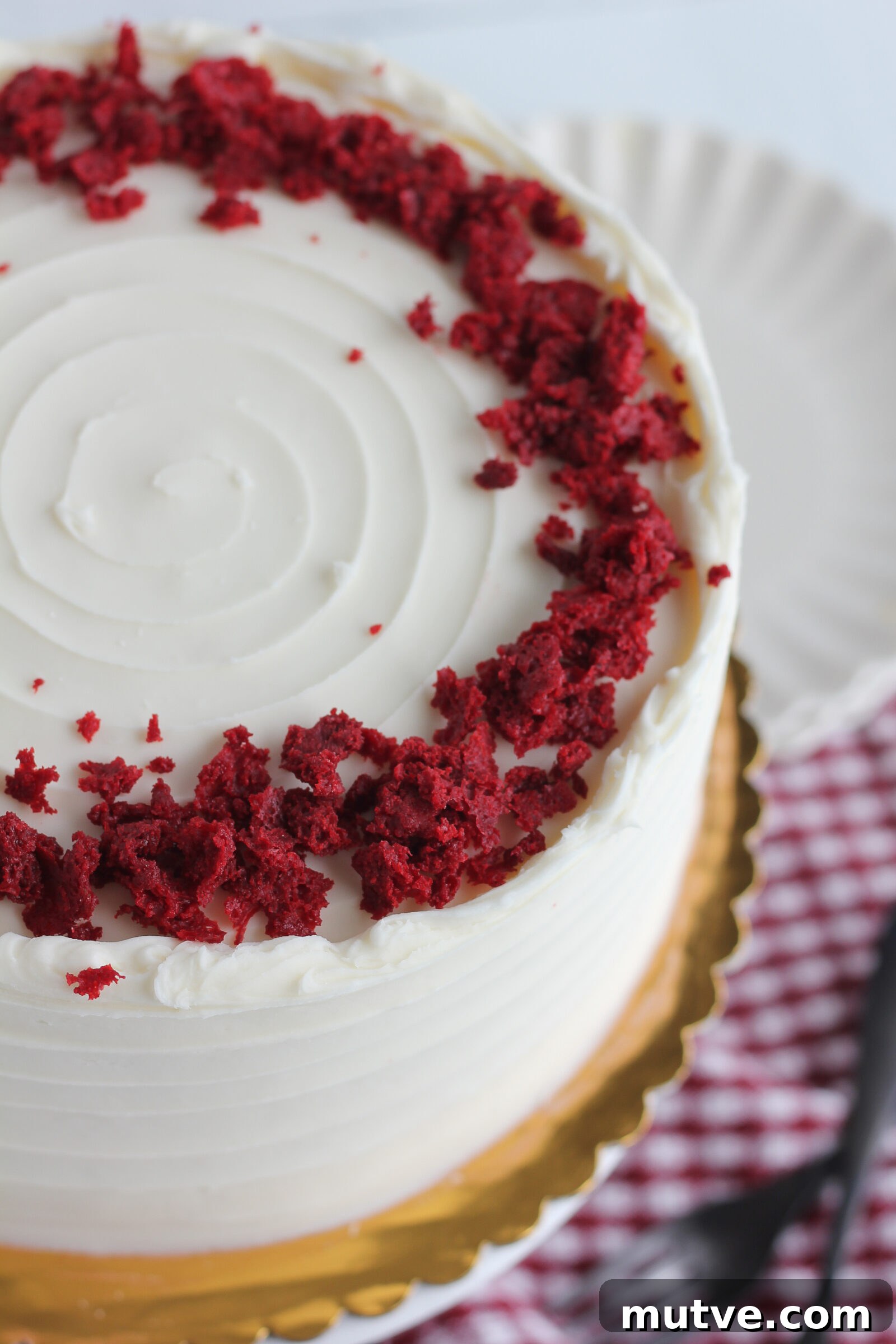 Decadent Red Velvet Cake with Almond Cream Cheese Buttercream 5 Almond cream cheese buttercream