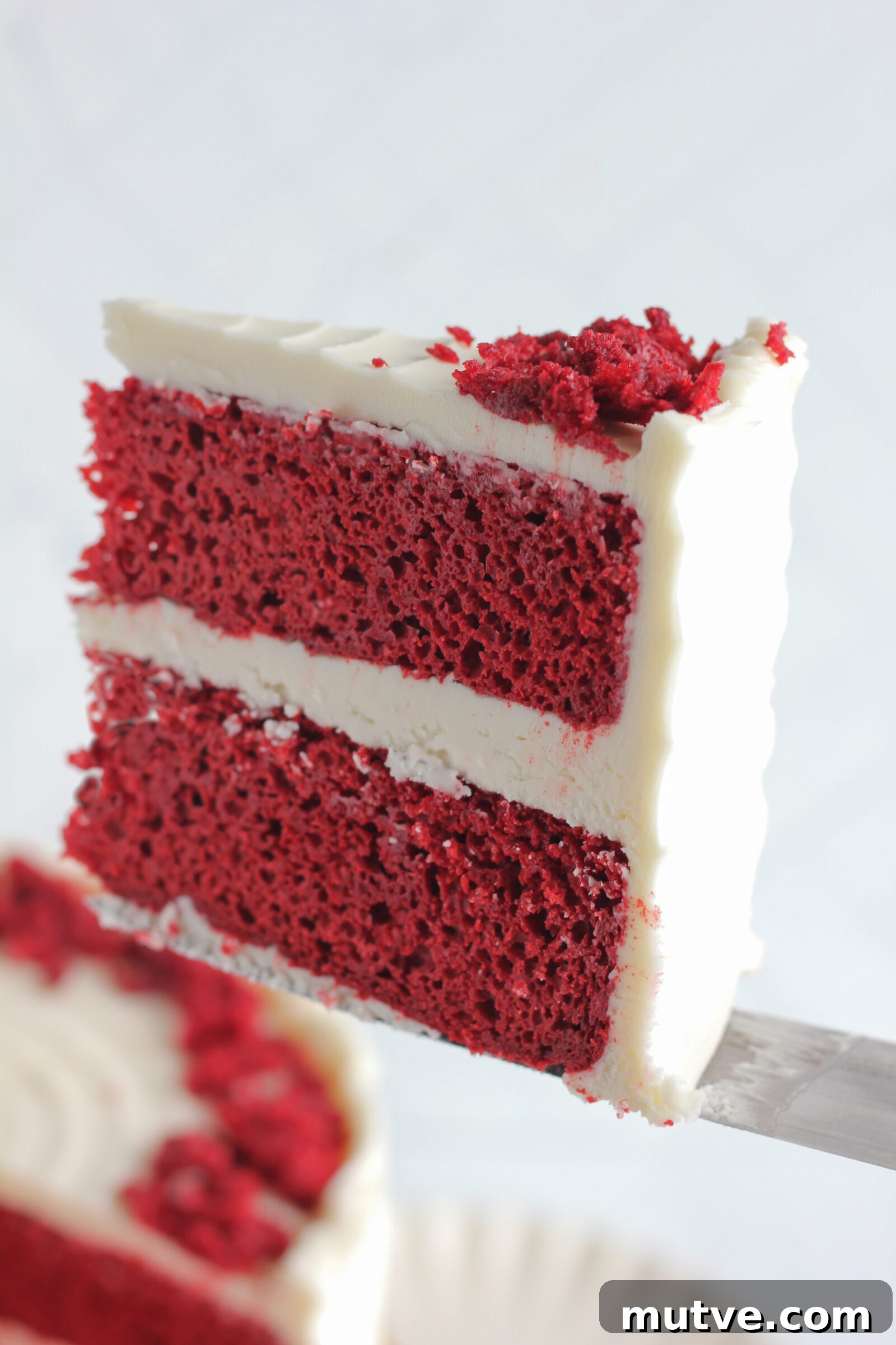 Decadent Red Velvet Cake with Almond Cream Cheese Buttercream 8 Finished red velvet cake