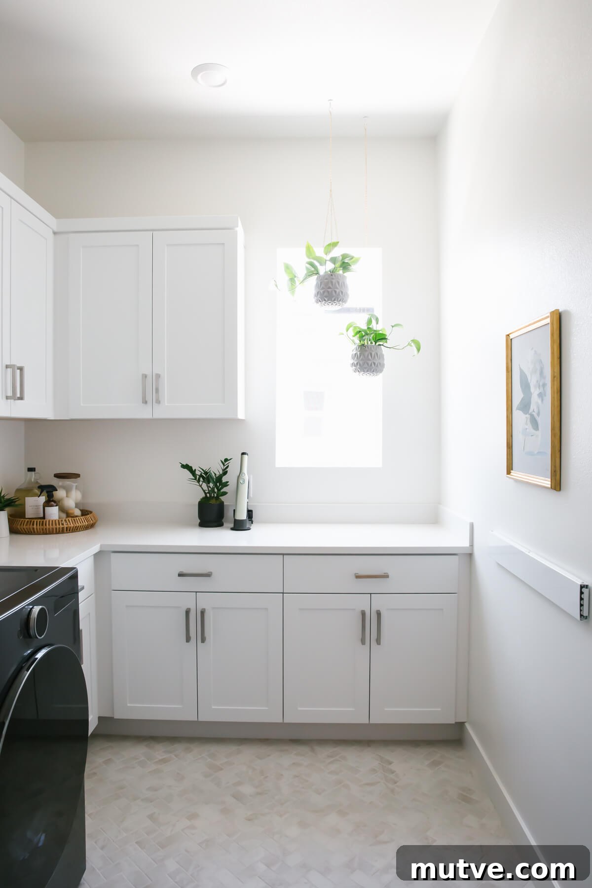White modern laundry room.