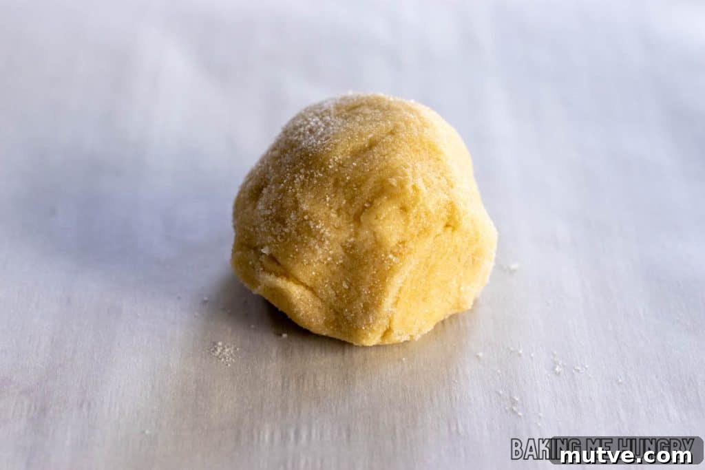 ball of dough on parchment
