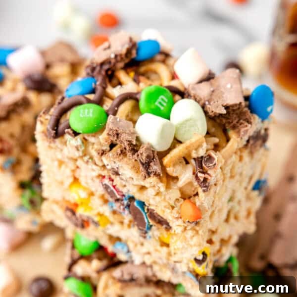 Browned Butter Rice Krispie Treats 17 close up of a Buddy the Elf Rice Crispy Treat