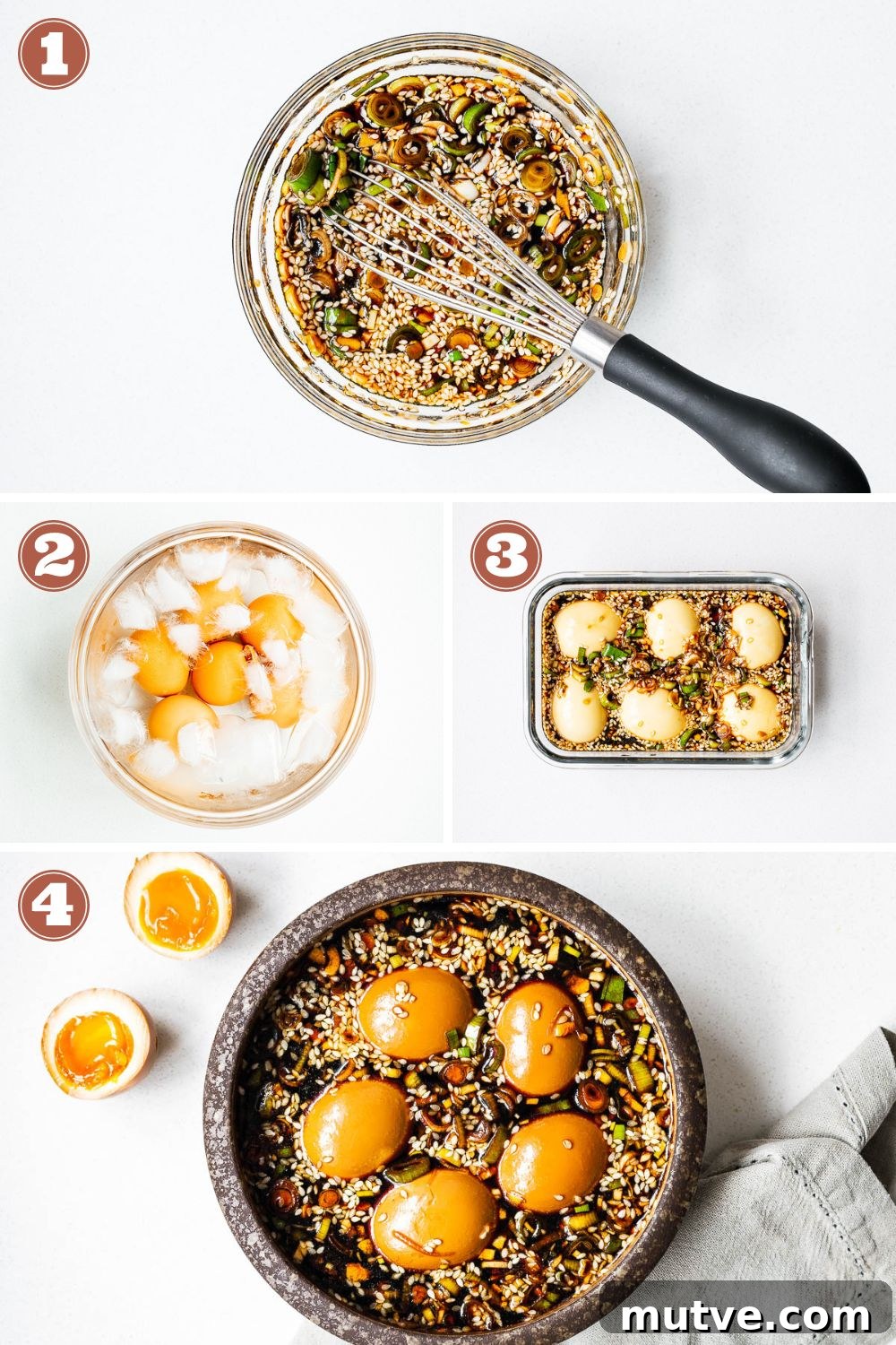 Mayak Eggs Recipe: Korean Soy-Marinated Ramen Eggs 4 How to make mayak eggs by marinating the soft-boiled eggs in a soy-based marinade.