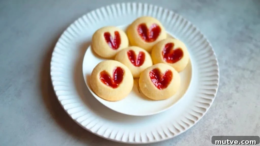 Easy jam heart cookie recipe