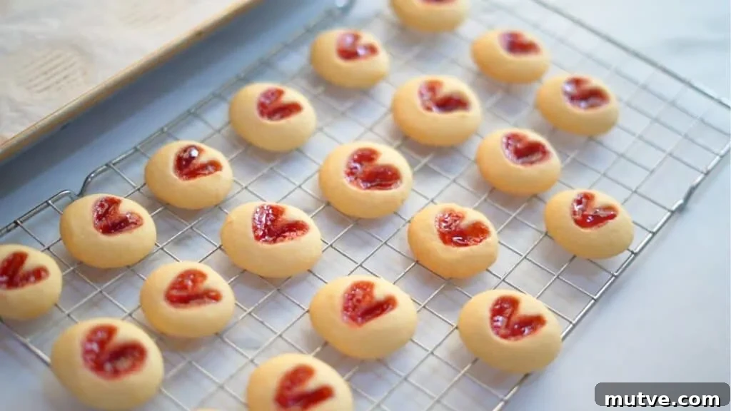Easy heart jam cookies recipe