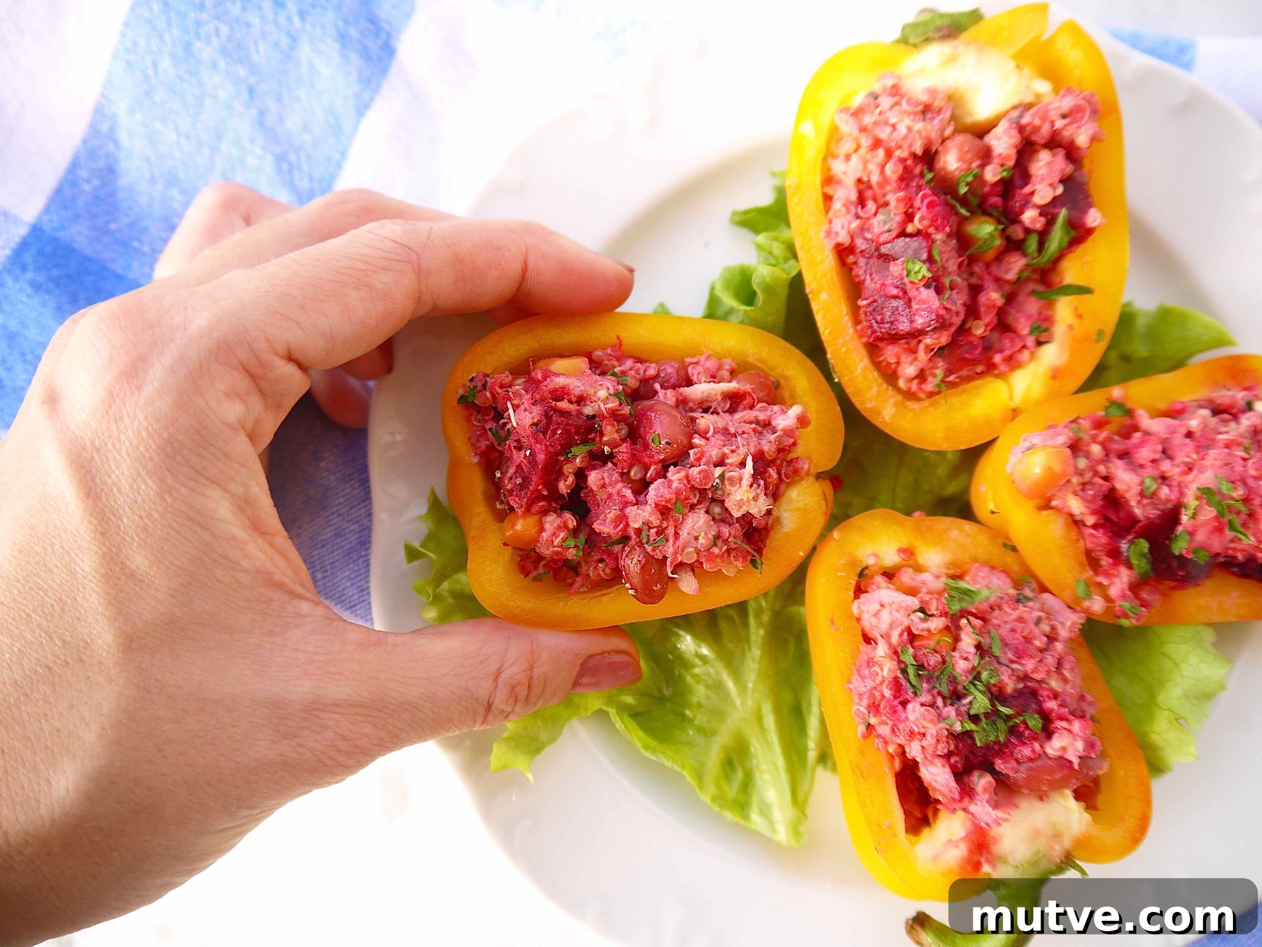 Tuna, Quinoa and Beet Salad Recipe 9 Peppers stuffed with quinoa beet salad.
