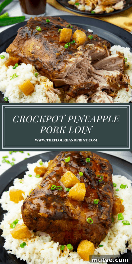 a pork loin being shredded over an image of the whole pork loin