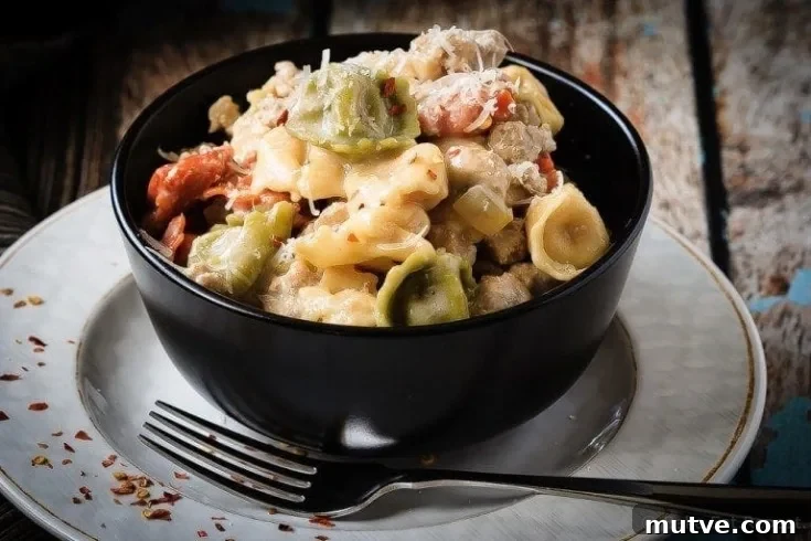 One Pot Turkey Mushroom Tortellini
