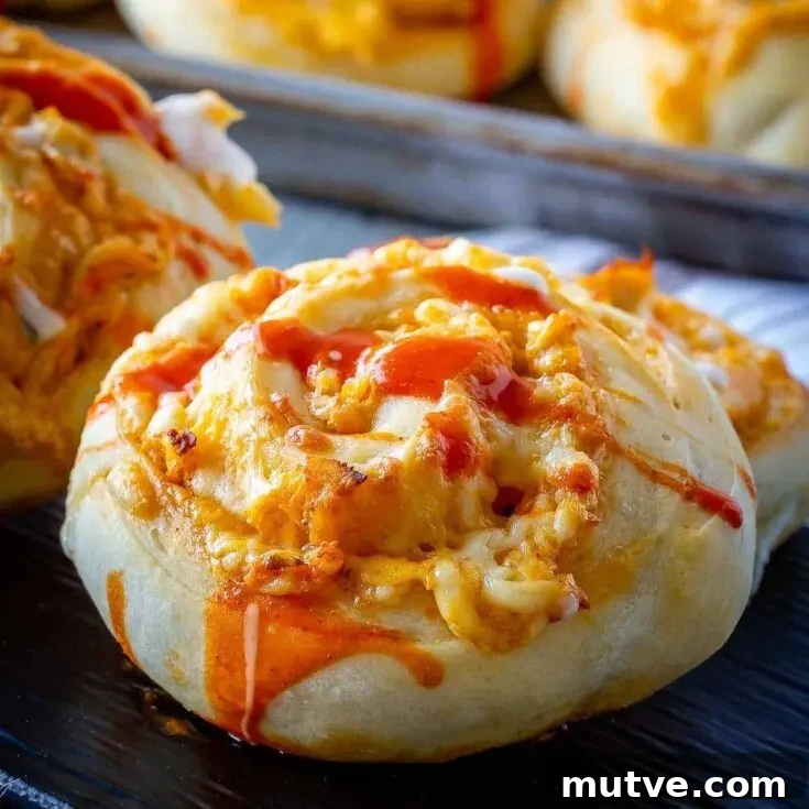 Buffalo Chicken Pizza Rolls
