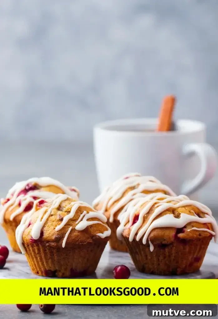 Glazed Cranberry Pecan Muffins Recipe 2 Glazed Cranberry Pecan Muffins